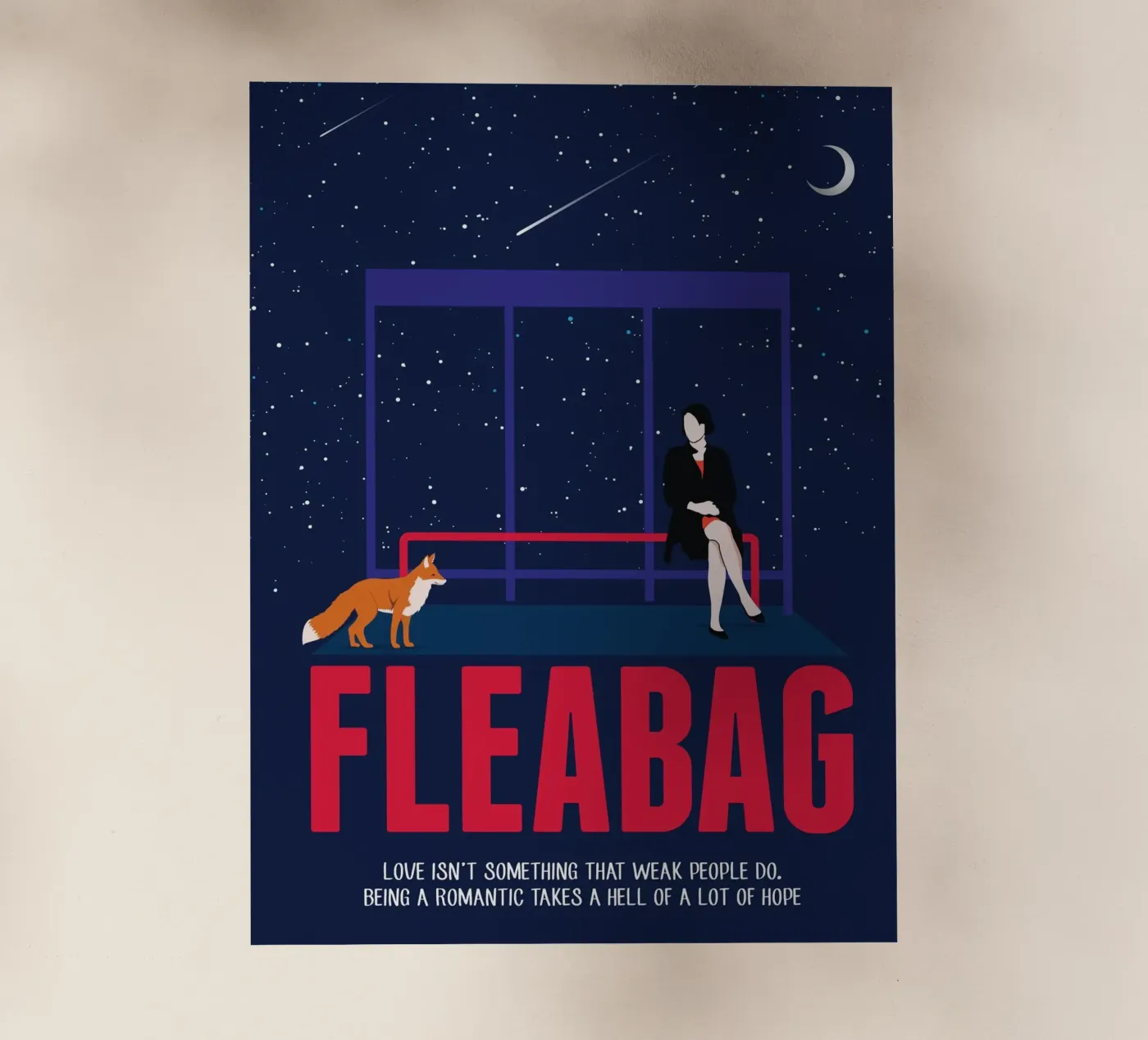 Fleabag backlit folie van 2toastdesign