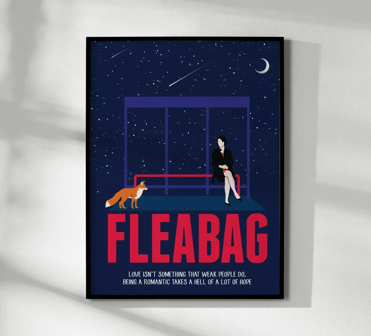 Fleabag poster con telaio in legno da 2toastdesign