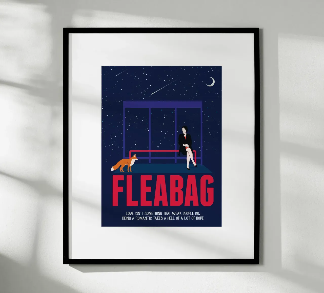 Fleabag poster con telaio in legno da 2toastdesign