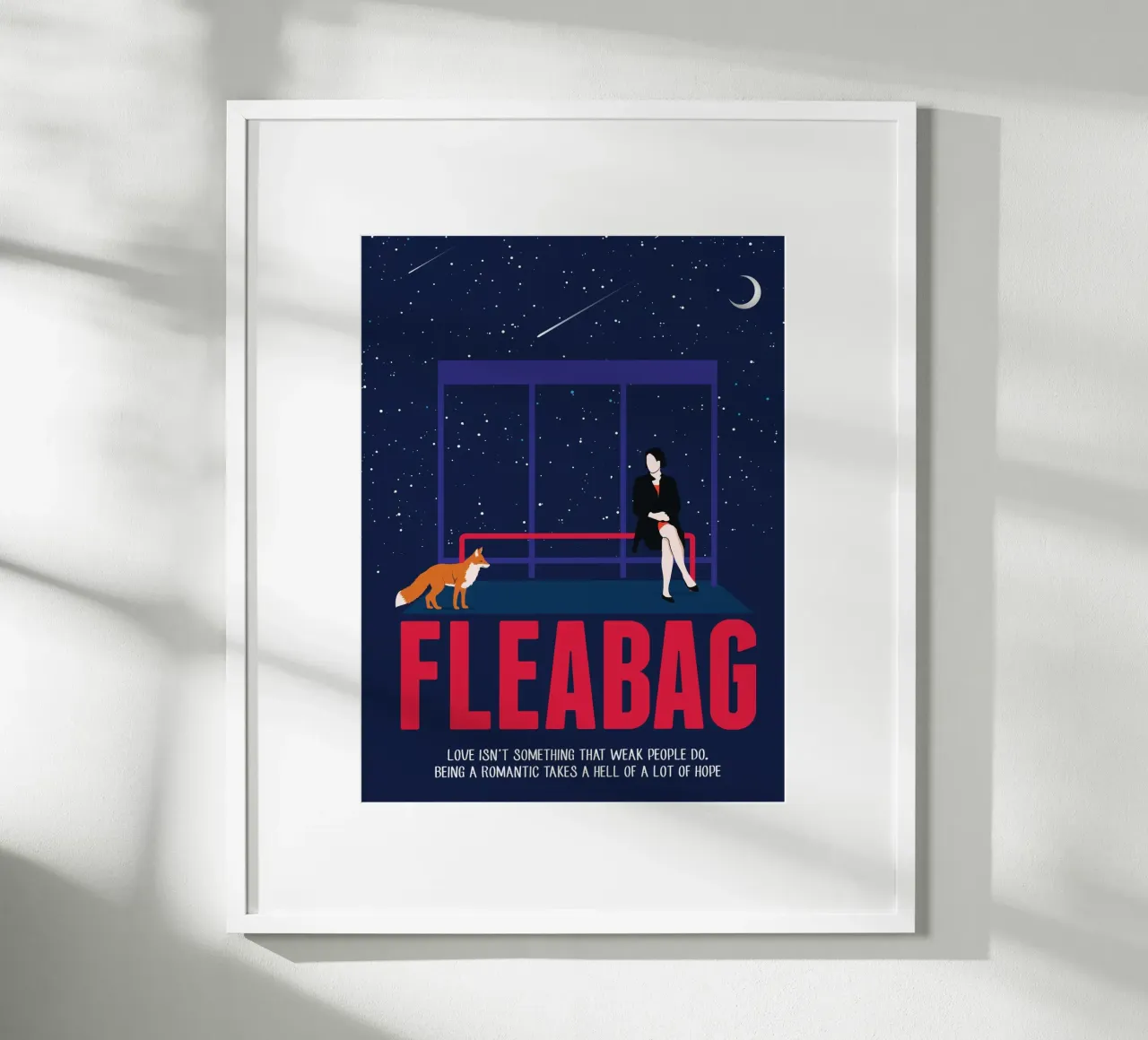 Fleabag poster con telaio in legno da 2toastdesign