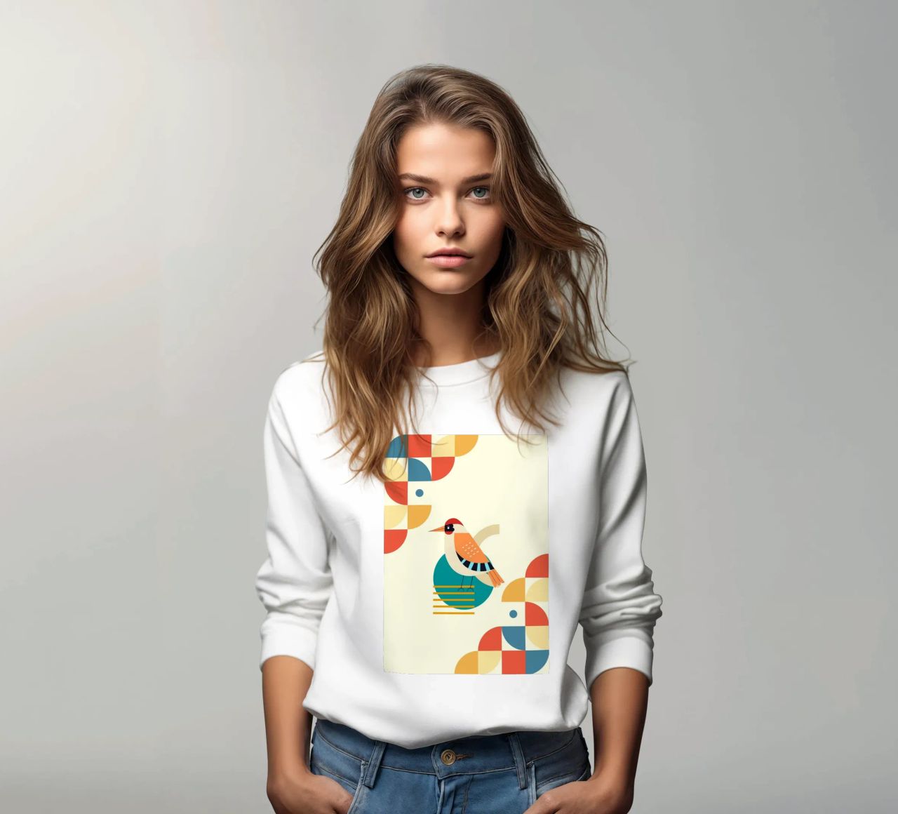 Bird design geometric felpa da LisaArtes