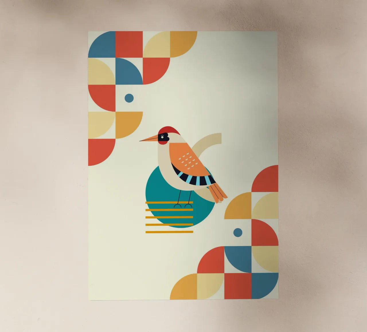 Bird design geometric pellicola backlit da LisaArtes