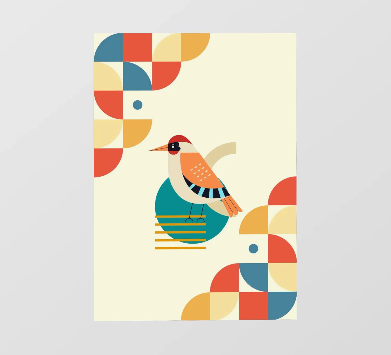 Bird design geometric pellicola backlit da LisaArtes