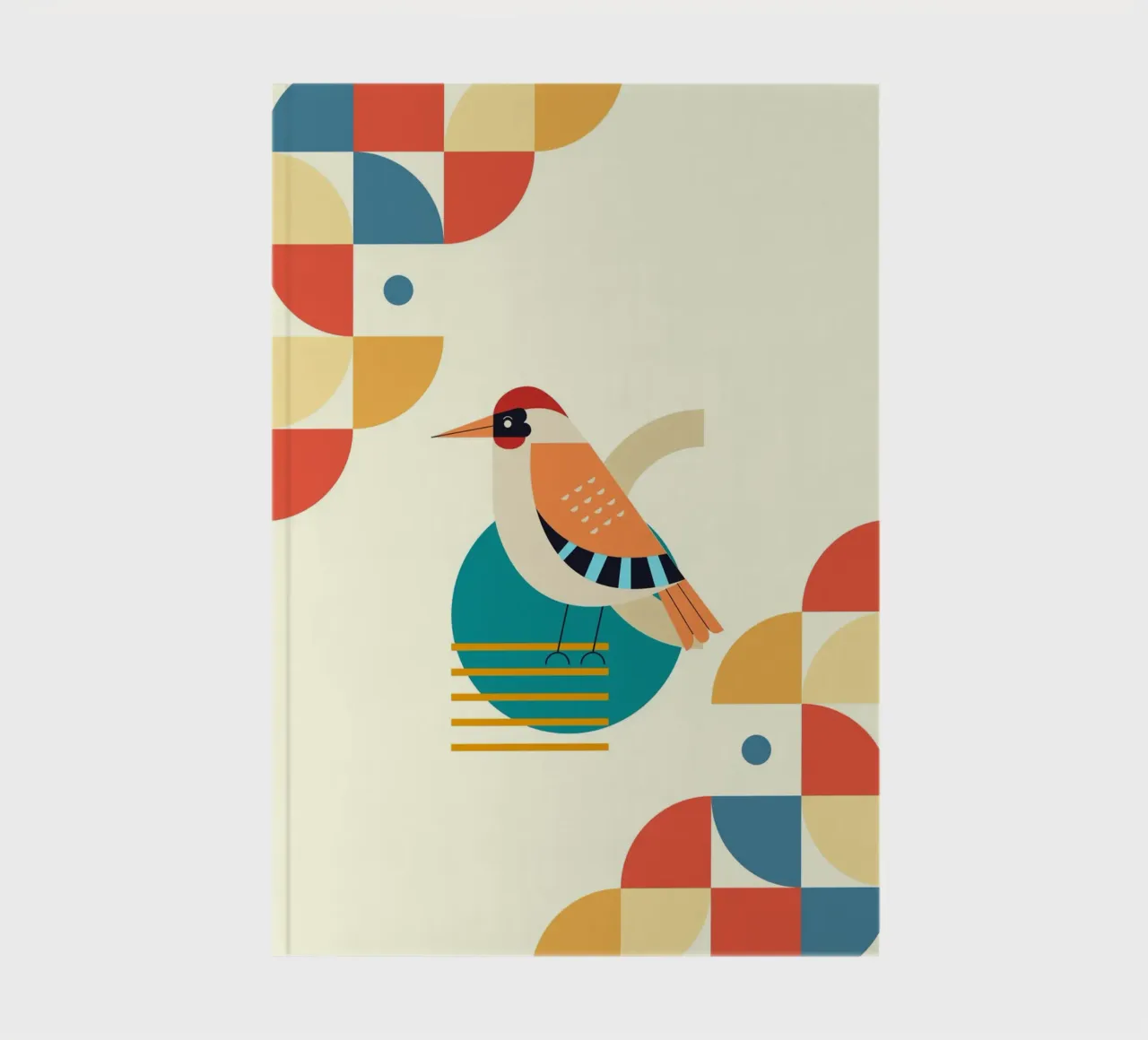 Bird design geometric notebook by LisaArtes
