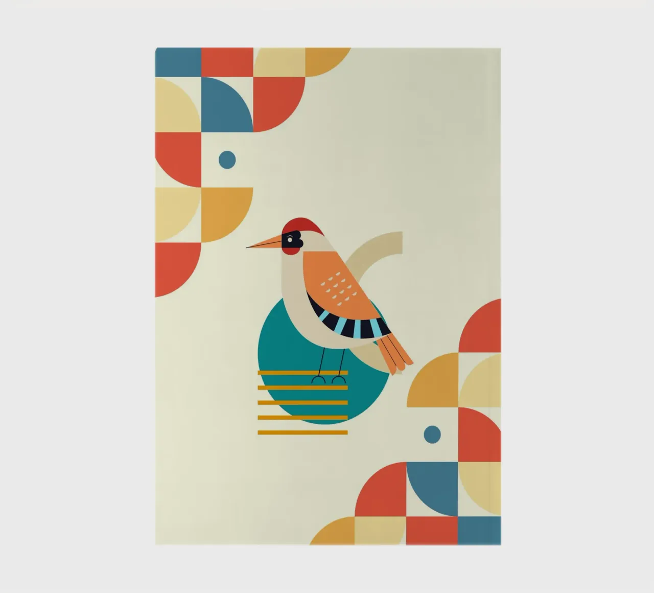 Bird design geometric notebook by LisaArtes
