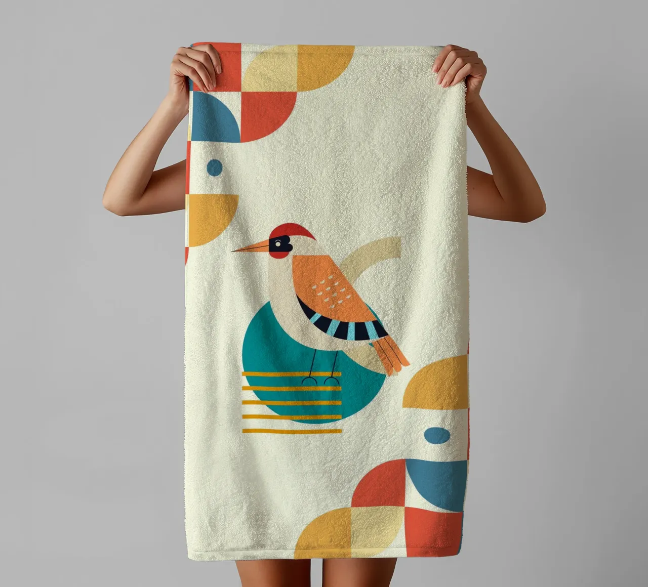 Bird design geometric asciugamano da bagno da LisaArtes