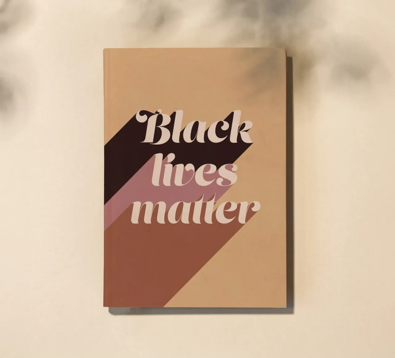 Black Lives Matter - Typographie rétro dans les tons terreux carnet de notes de Dominique Vari Words
