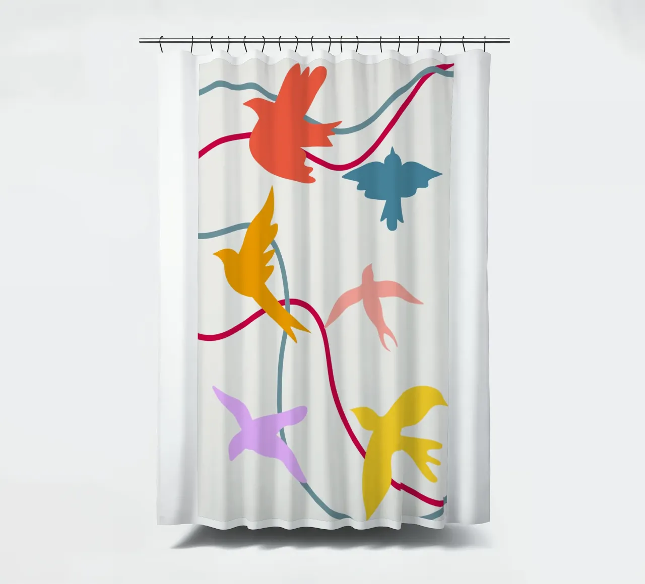 Colorful birds in flight tenda da doccia da LisaArtes