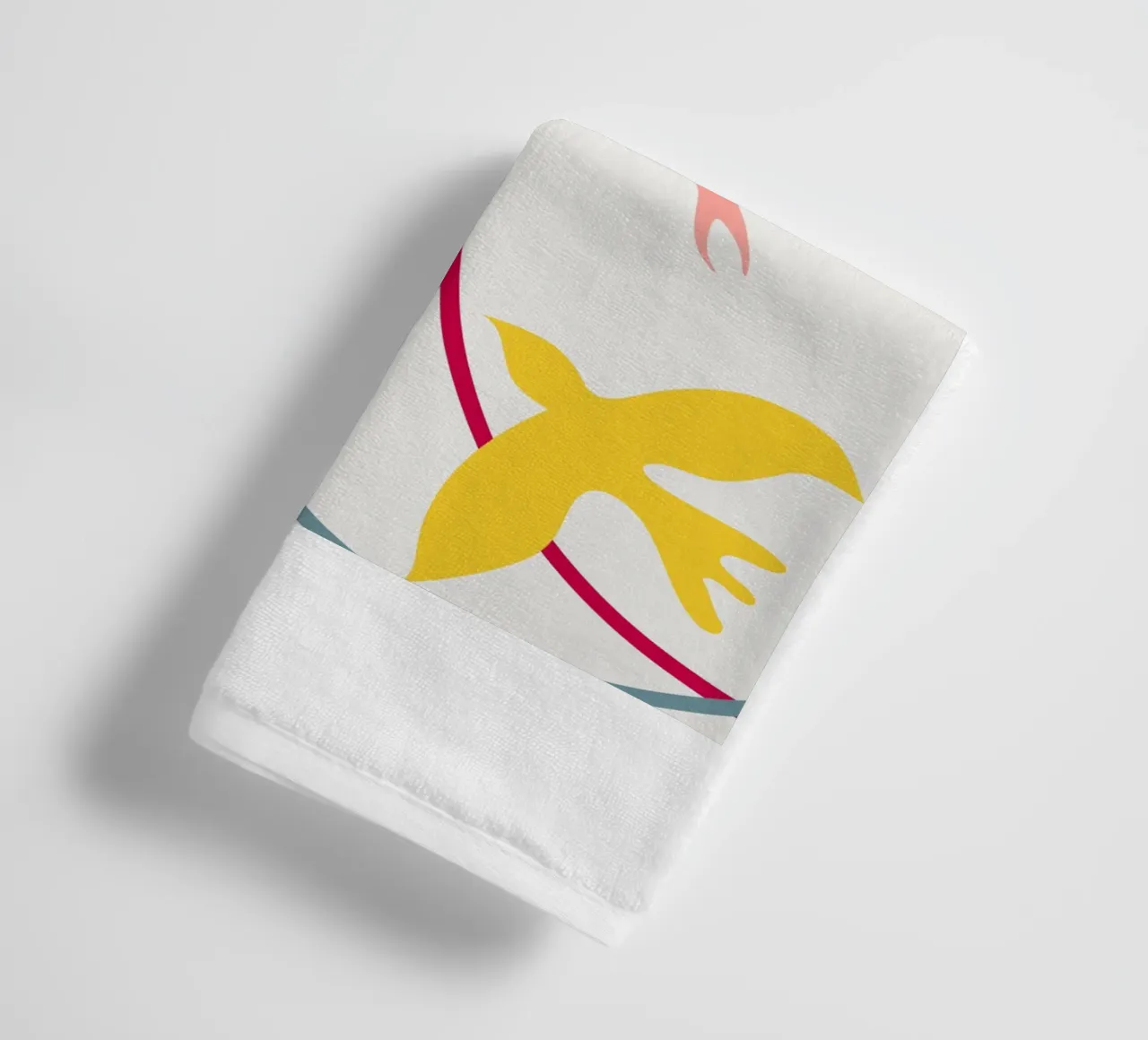 Colorful birds in flight towel by LisaArtes
