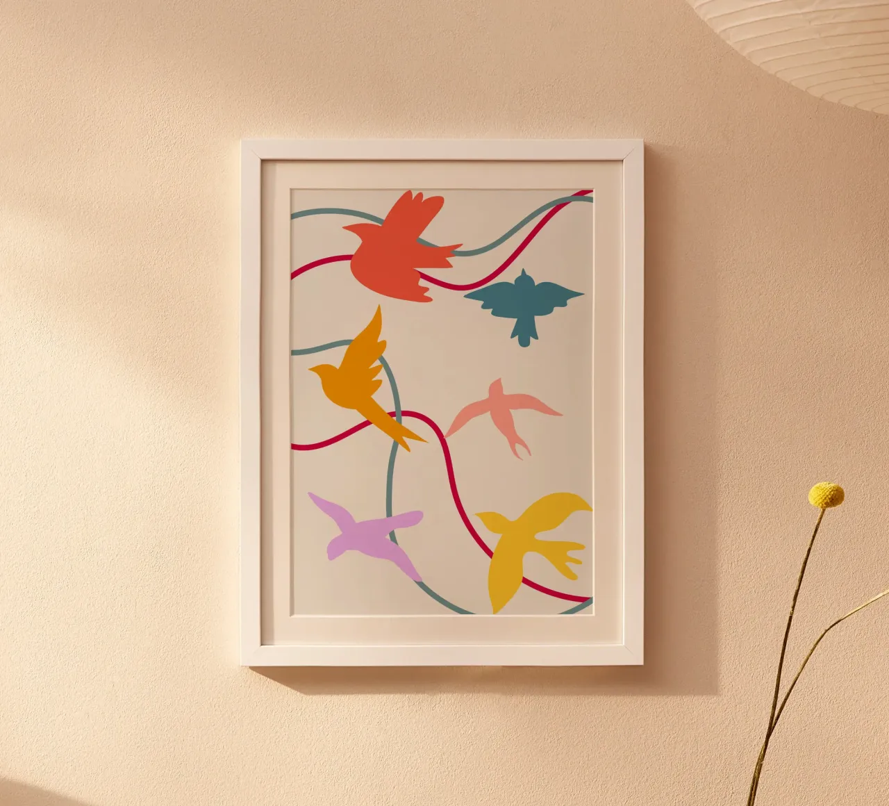 Colorful birds in flight hahnemühle by LisaArtes