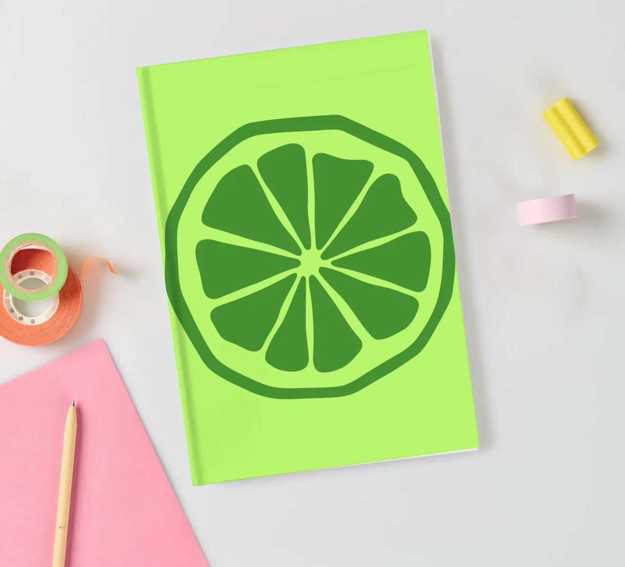 lime notebook by LisaArtes
