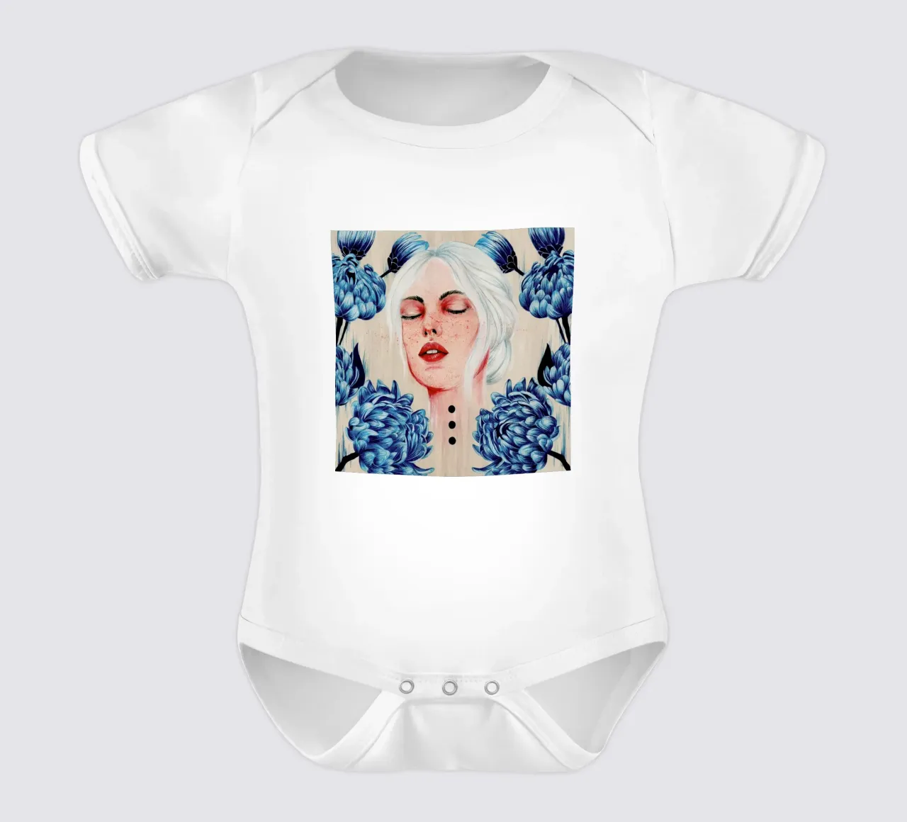 One With Me 1 body neonato maniche corte da The White Deer