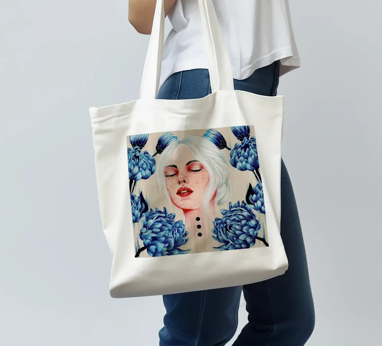One With Me 1 borsa in juta da The White Deer