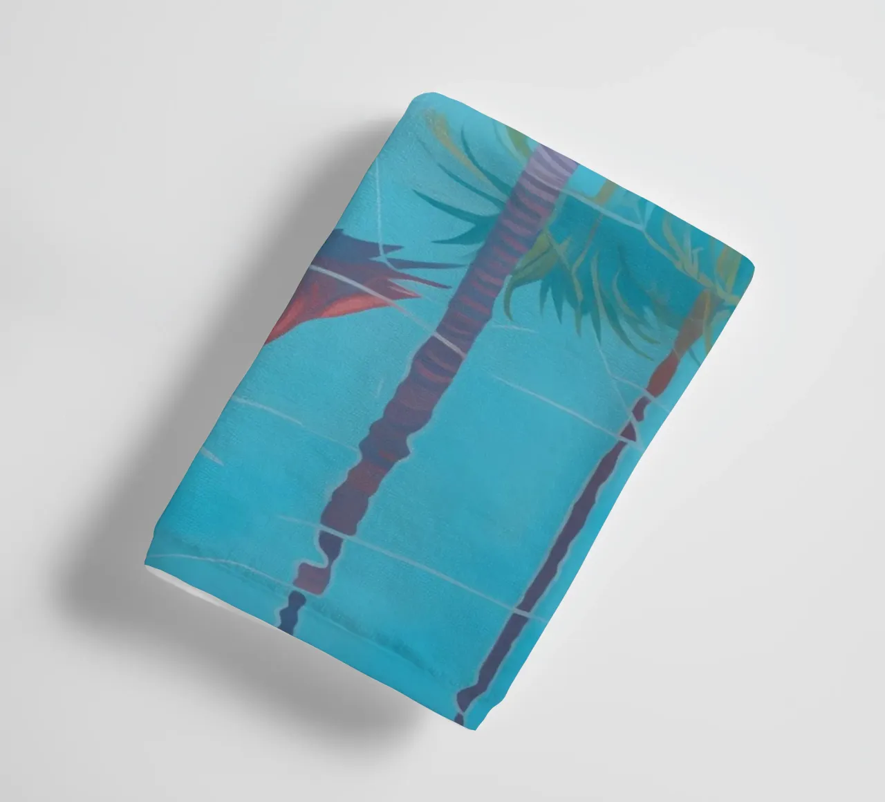 Flamingo by the pool | Shower curtain with matching towels towel by Autofocus