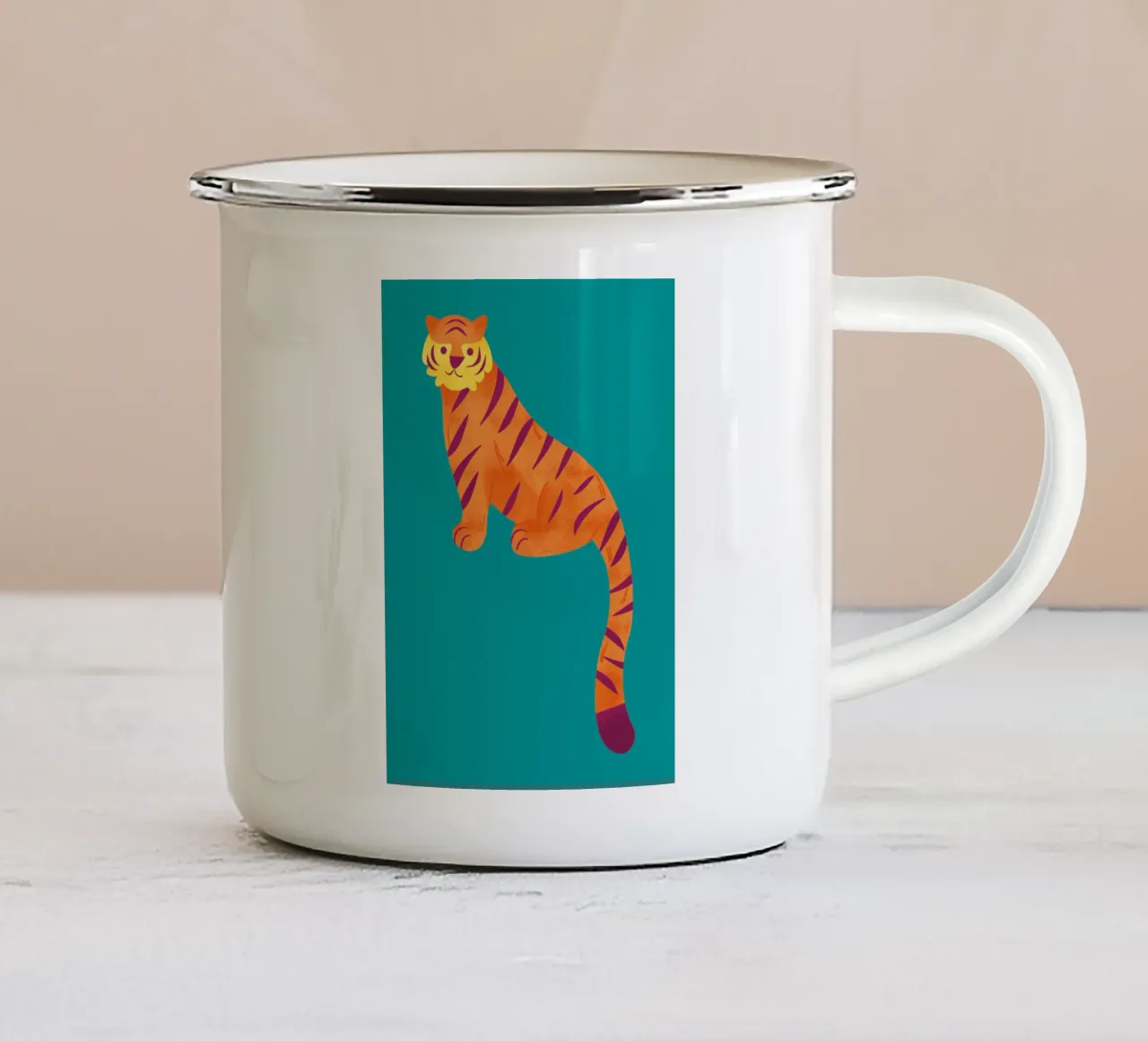 Tiger tazza in smalto da LisaArtes