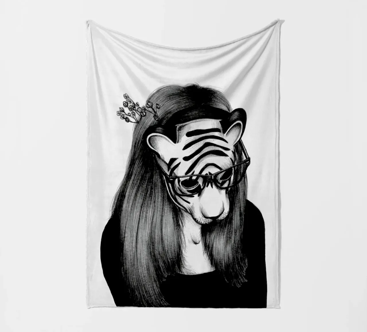 Peculiar Tiger coperta in pile da The White Deer