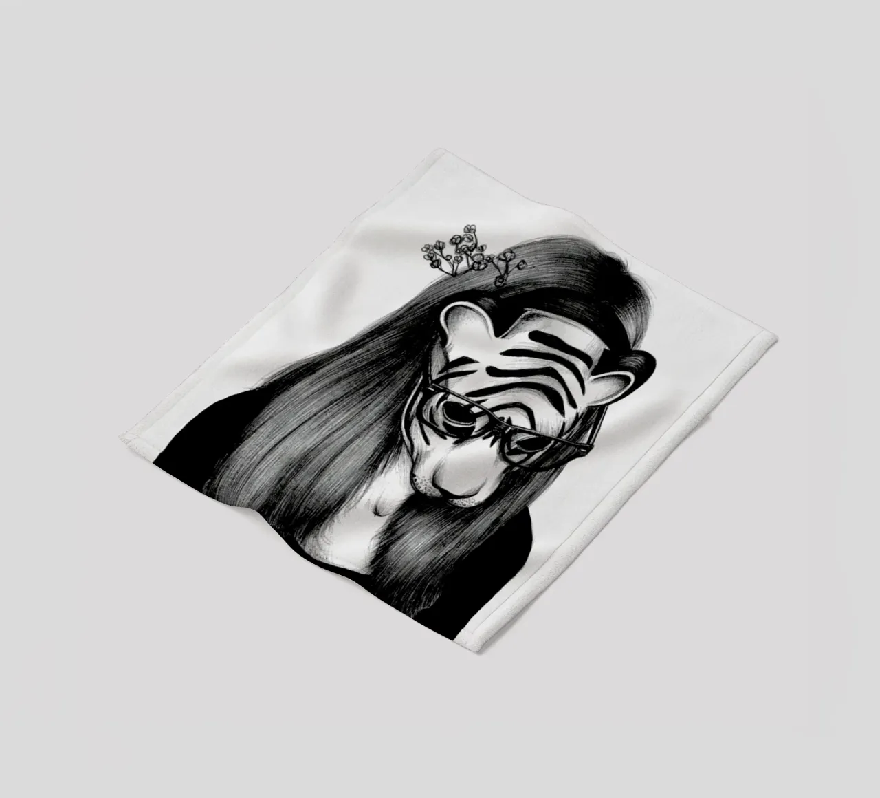Peculiar Tiger coperta in pile da The White Deer
