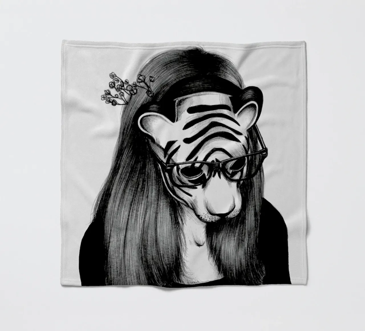 Peculiar Tiger coperta in pile da The White Deer
