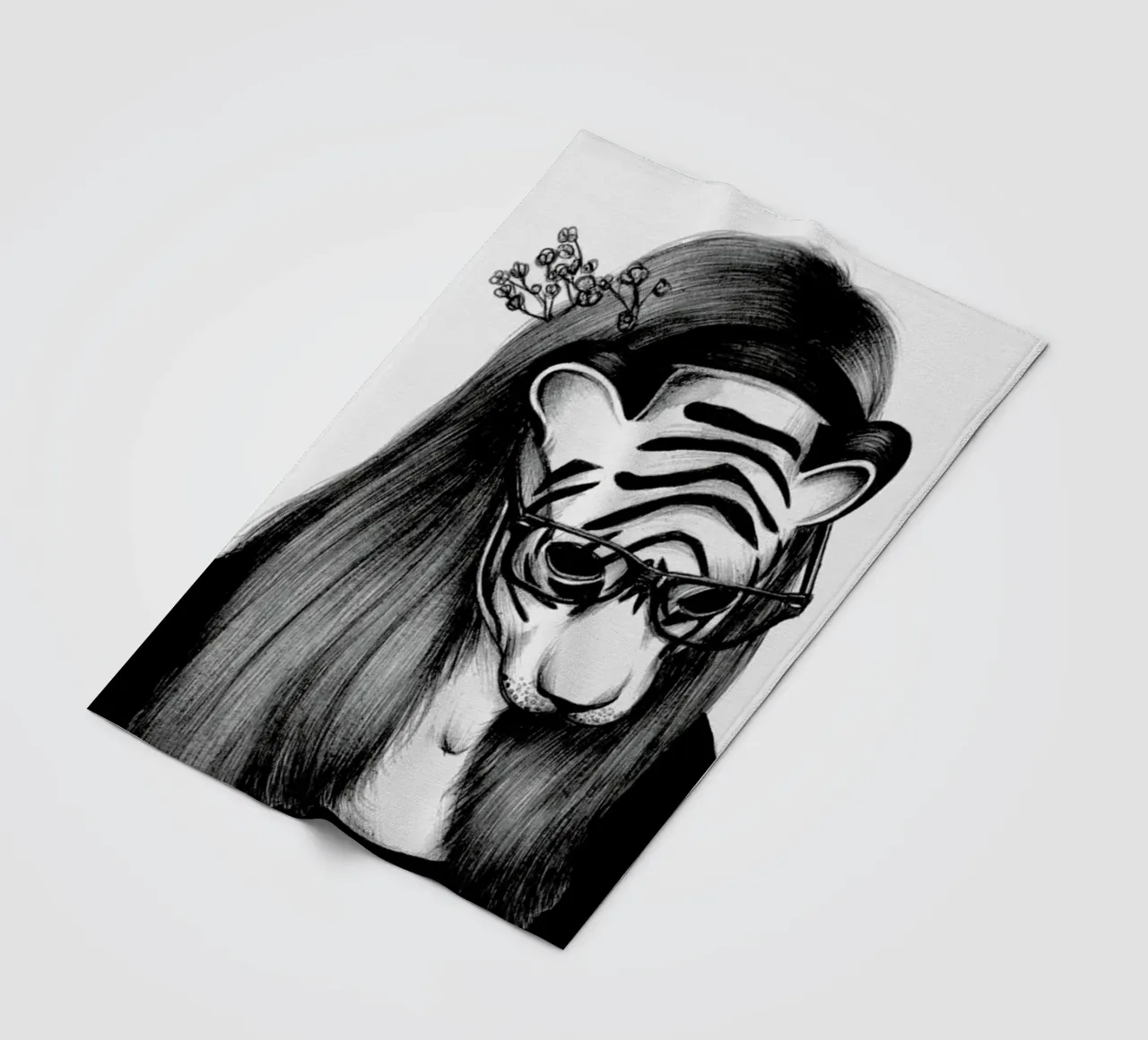 Peculiar Tiger coperta in pile da The White Deer