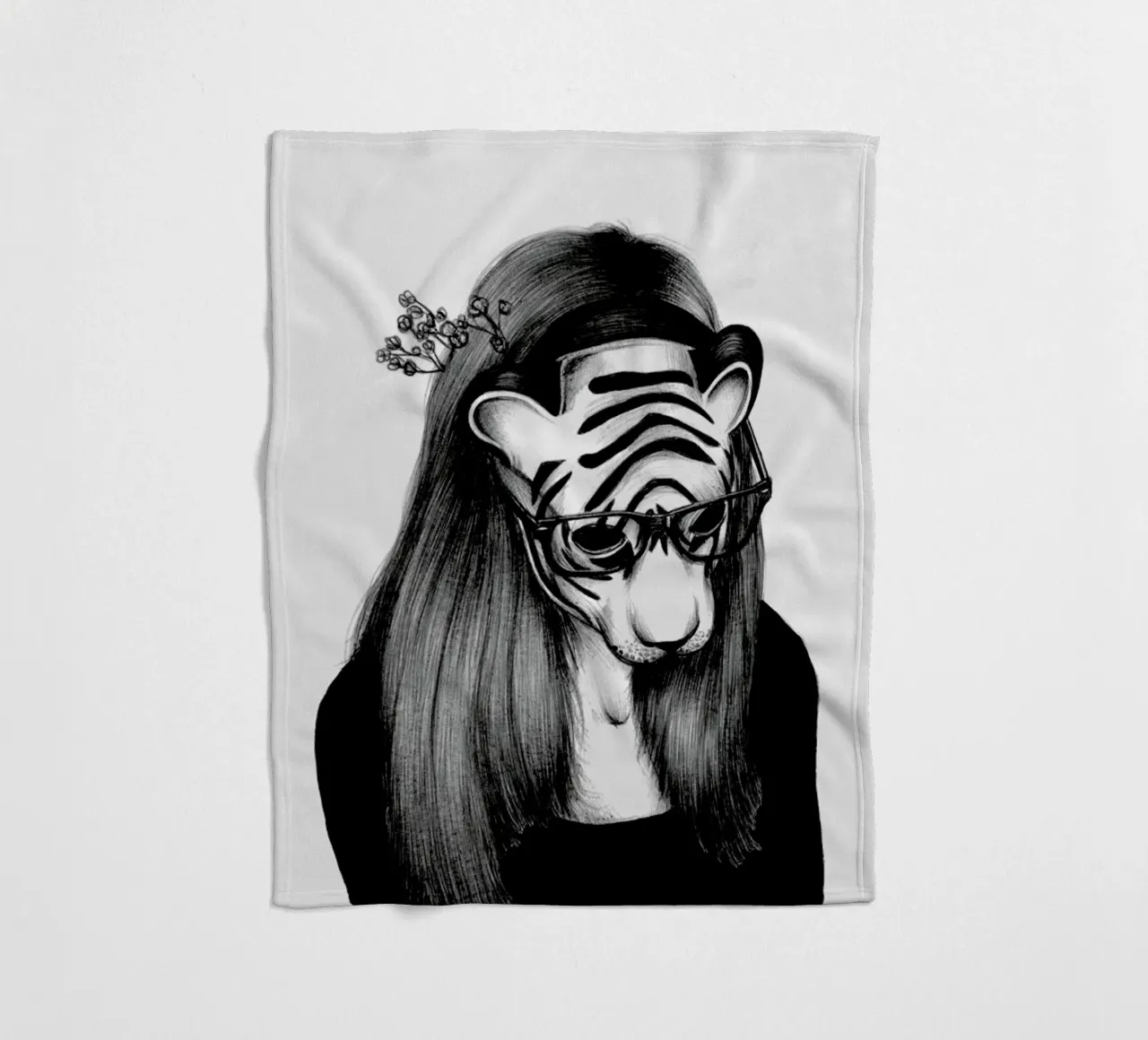 Peculiar Tiger coperta in pile da The White Deer