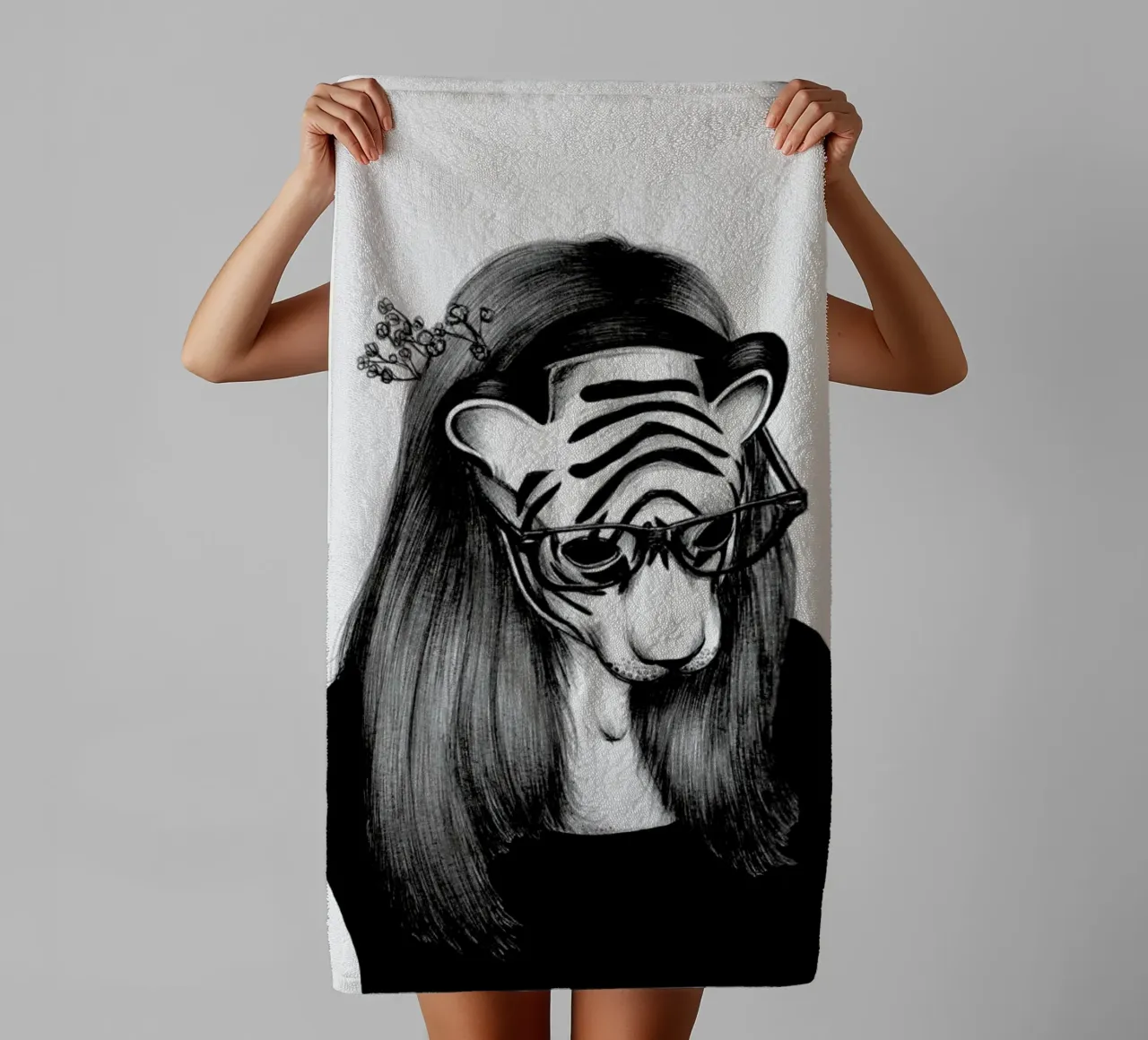 Peculiar Tiger asciugamano da bagno da The White Deer