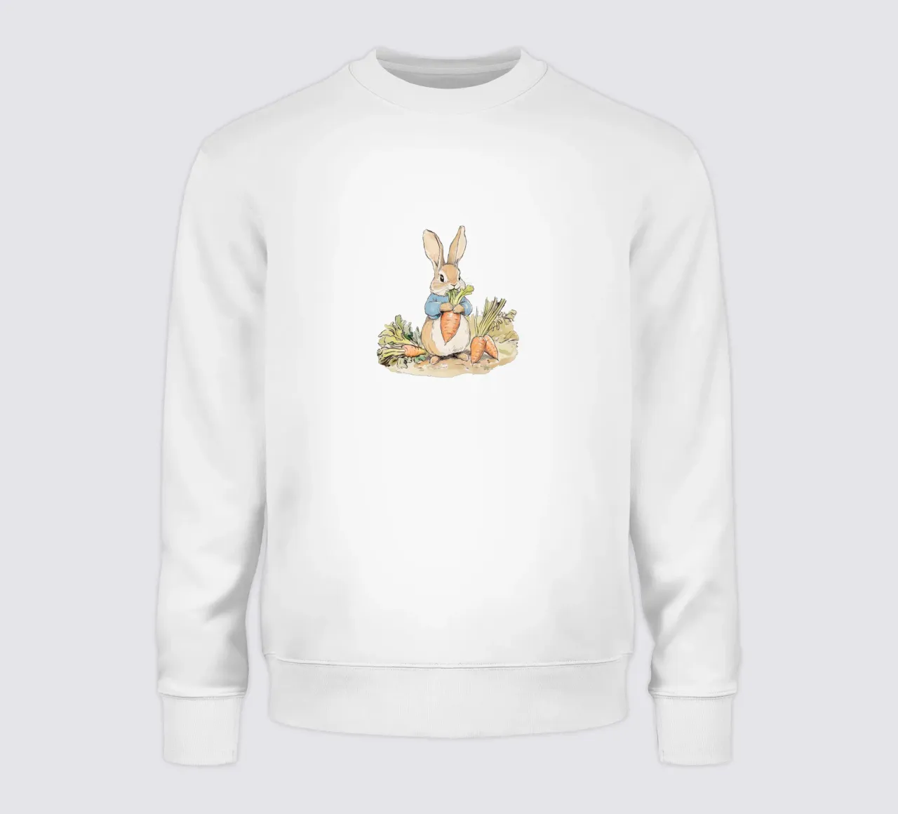 Coniglio con carote felpa da Melloi Art Print