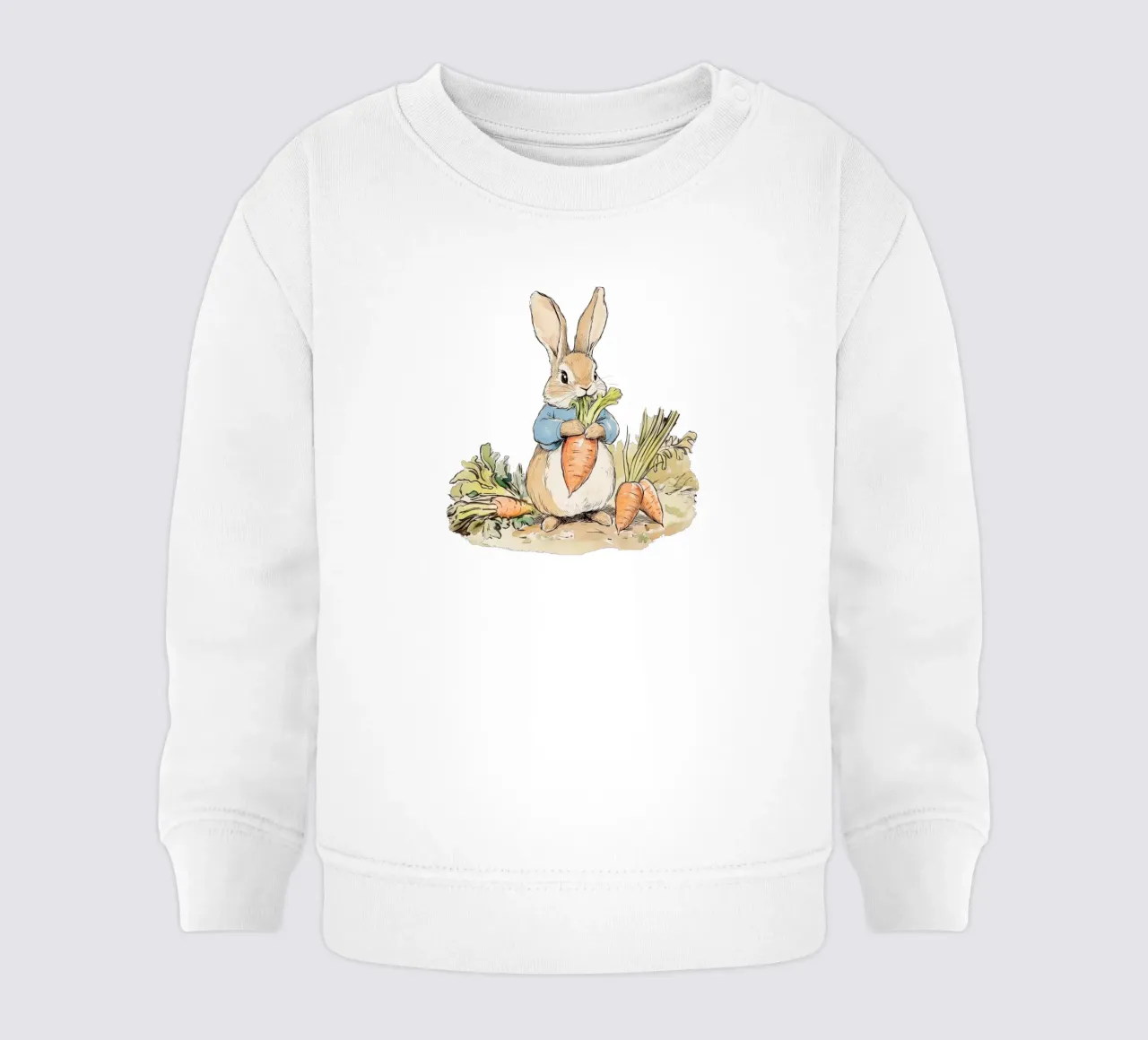 Coniglio con carote felpa neonato da Melloi Art Print