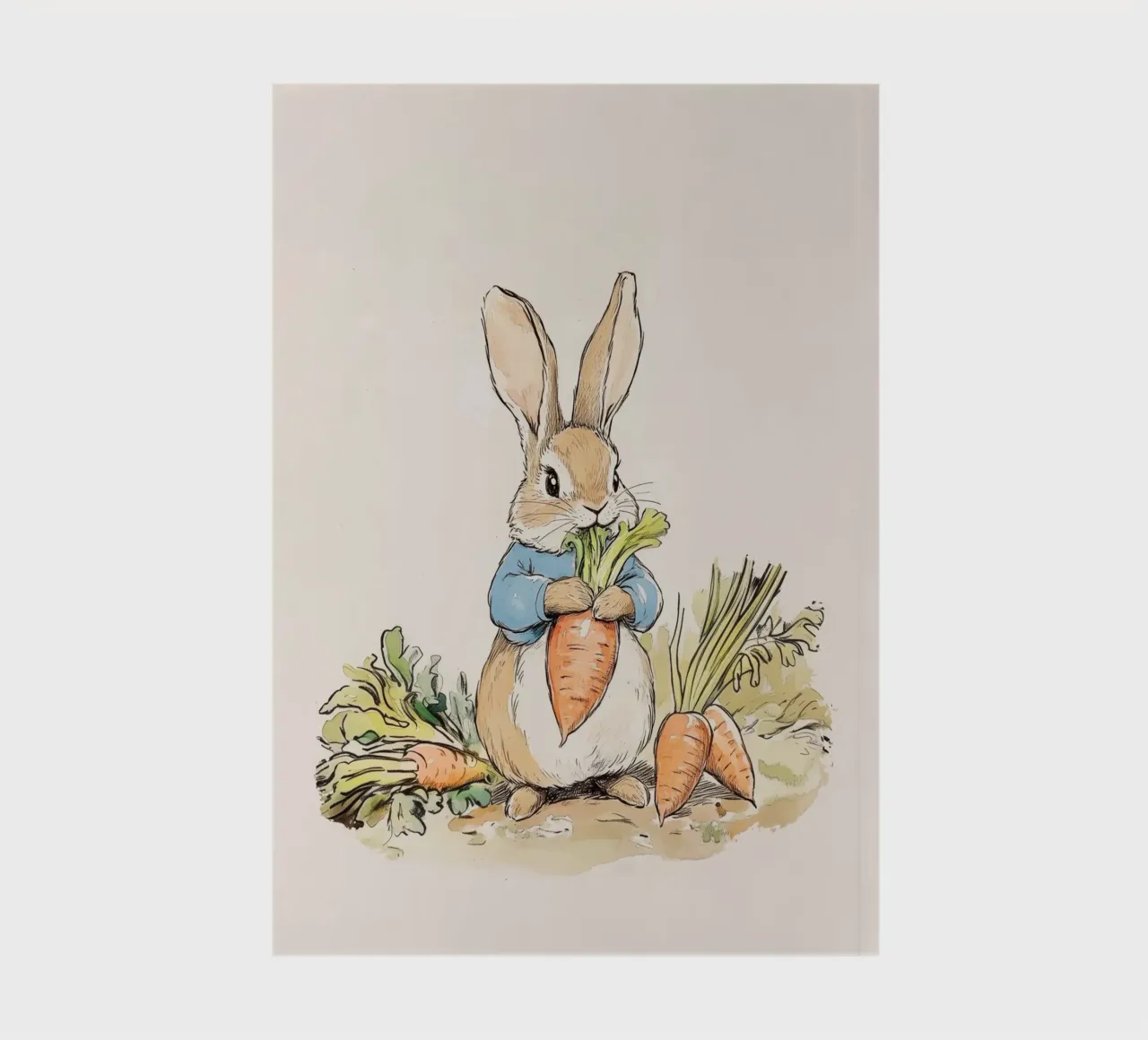 Rabbit with Carrots notebook by Melloi Art Print