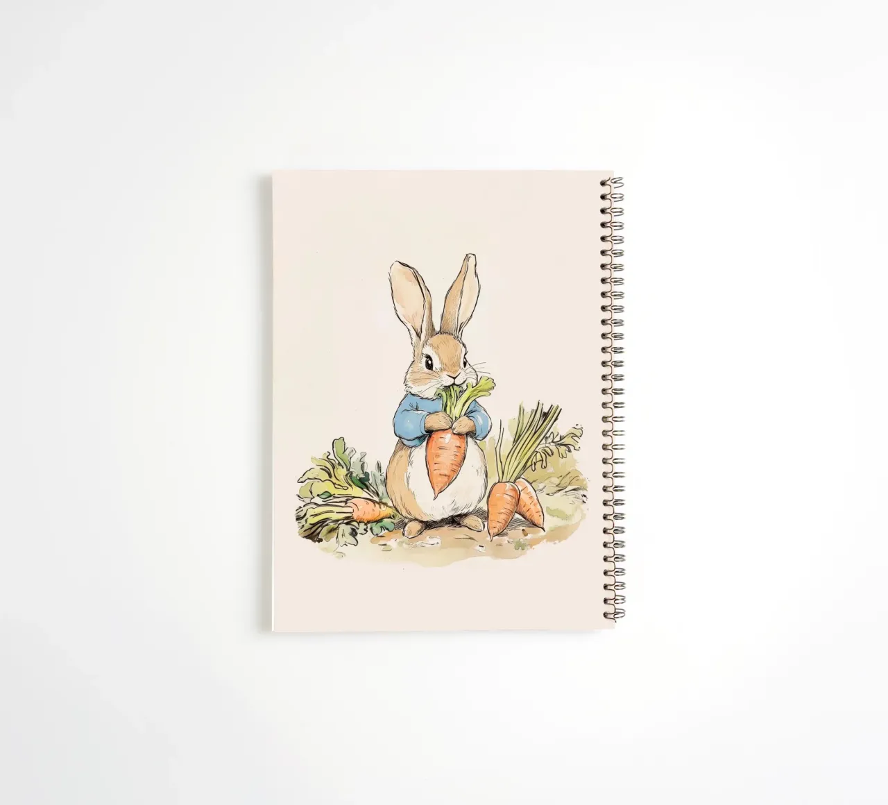 Rabbit with Carrots spiral notebook by Melloi Art Print