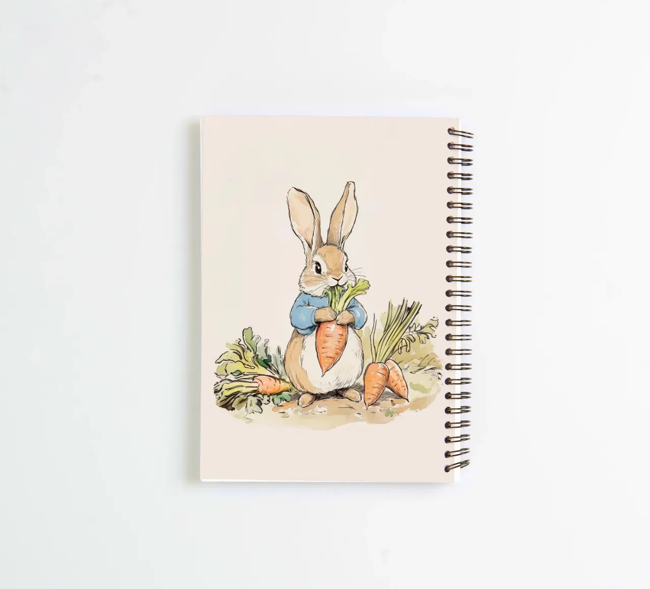 Rabbit with Carrots spiral notebook by Melloi Art Print