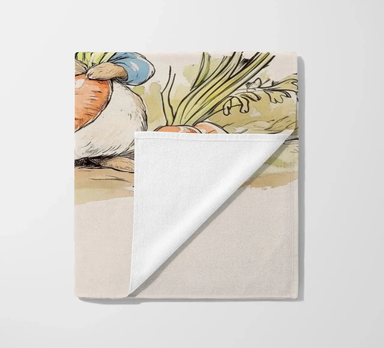Coniglio con carote telo mare da Melloi Art Print
