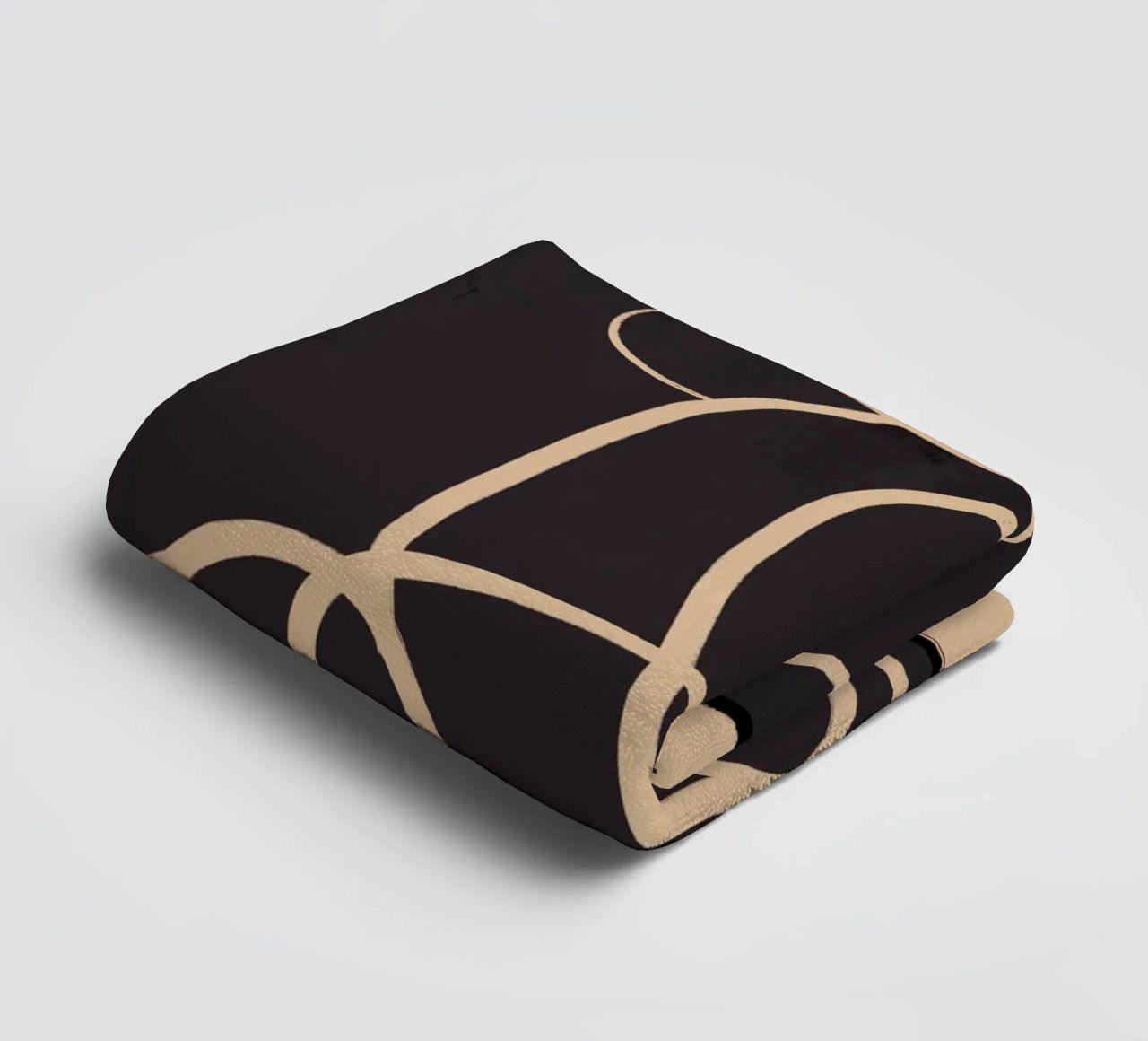 Abstract Line Art Cat towel by ThingDesign