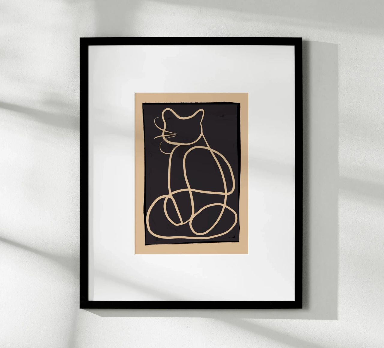 Abstract Line Art Cat poster by ThingDesign