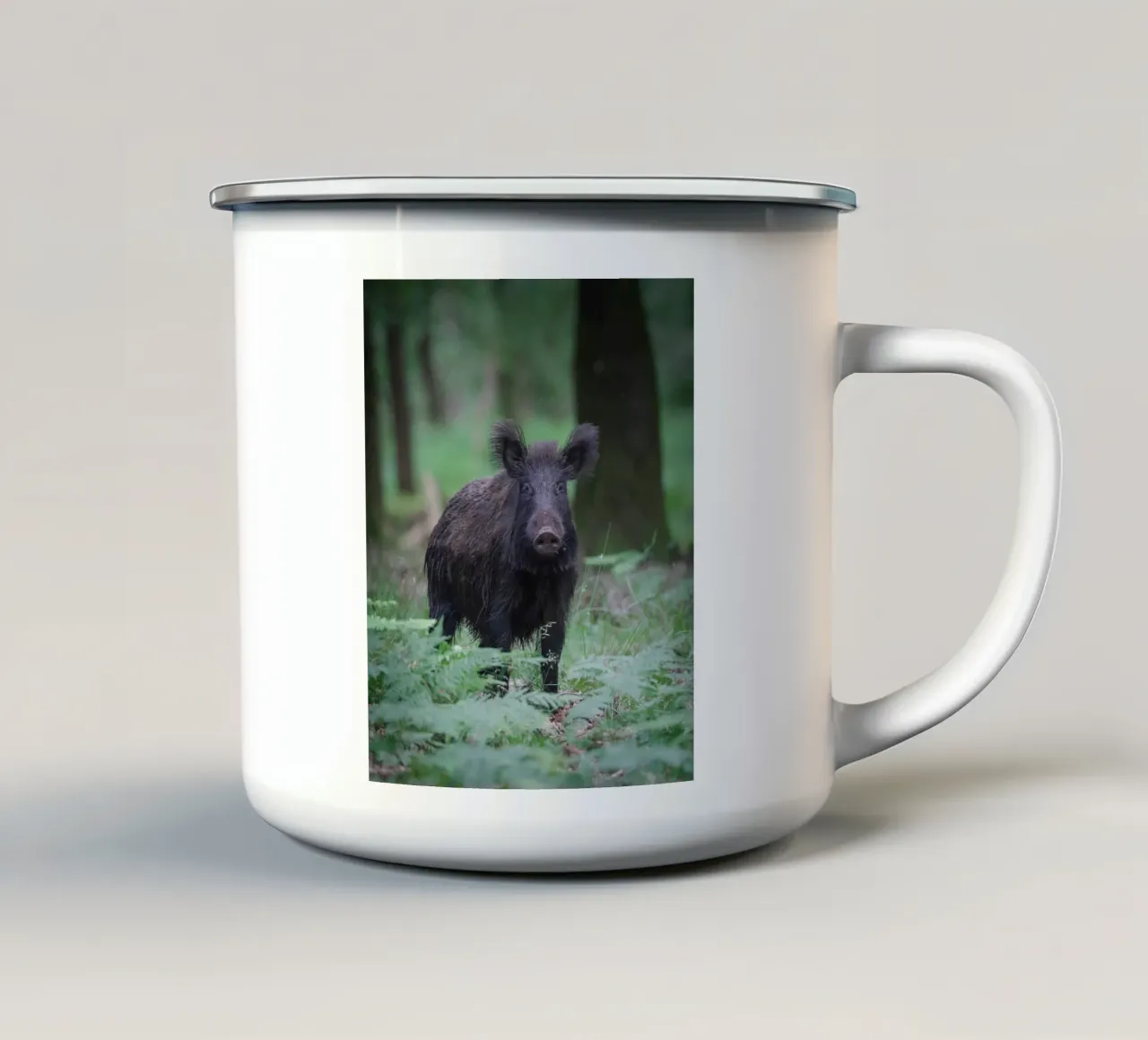 Cinghiale tazza in smalto da Tom's Wildlife