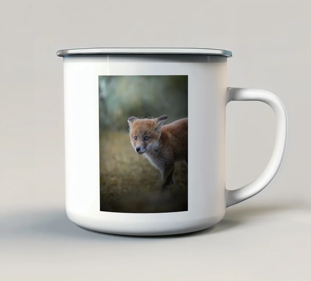 Volpe rossa tazza in smalto da Tom's Wildlife