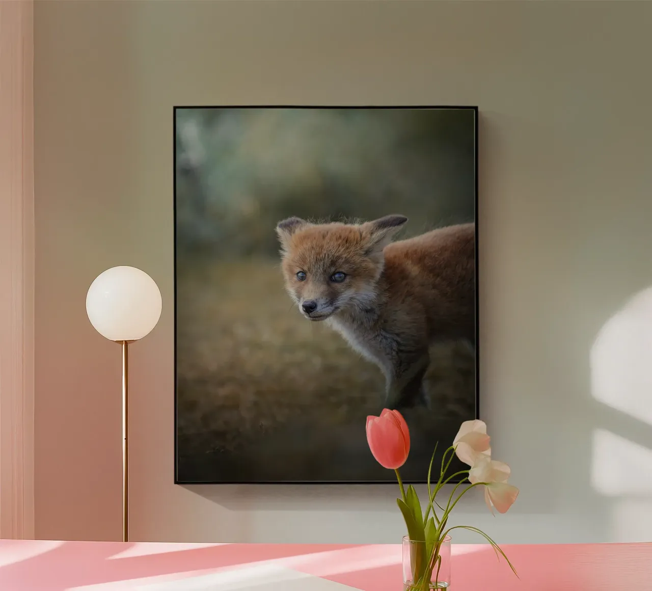 Volpe rossa plexiglass da Tom's Wildlife