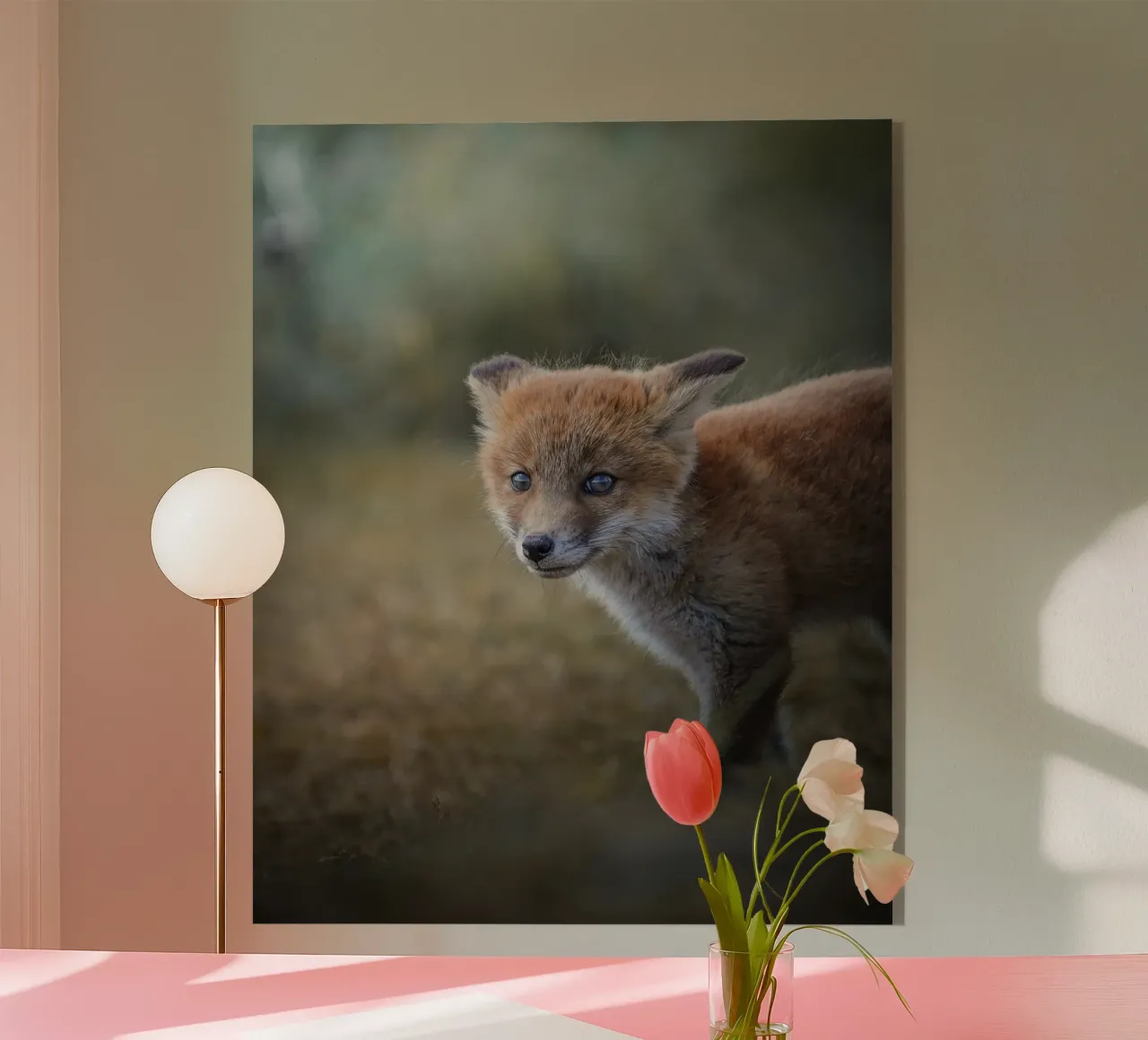 Red fox acrylic glass by Tom's Wildlife