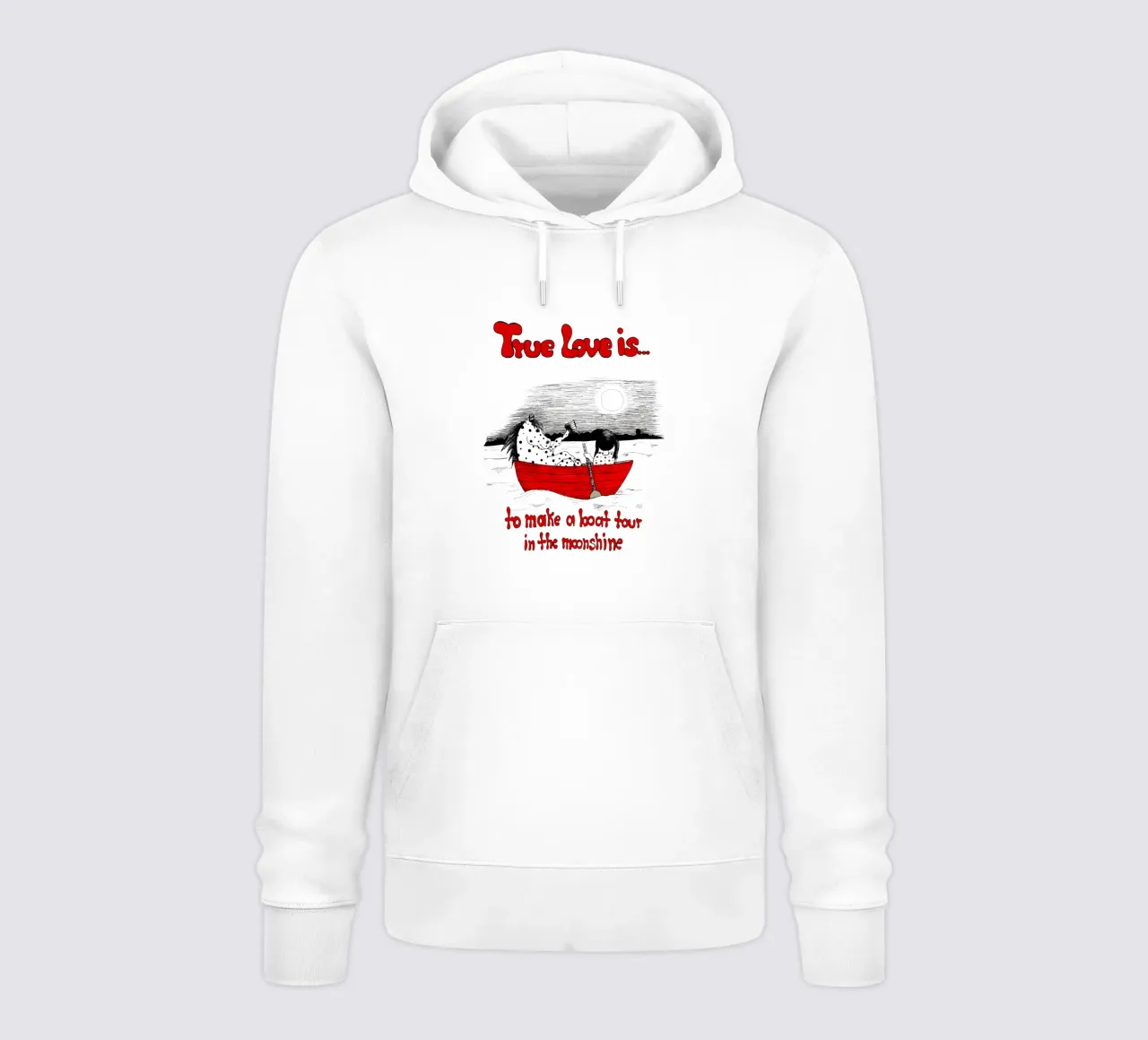 True Love is to make s boat tour in the moonshine felpa con cappuccio da Pferdemädchen