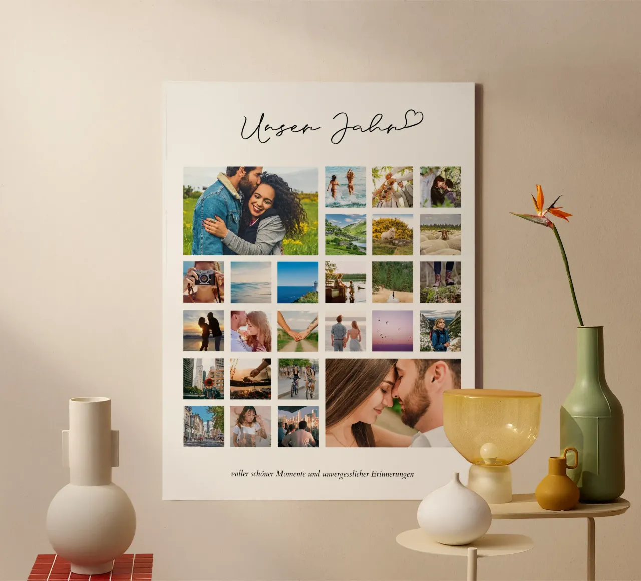 Il nostro anno | Collage di foto tela da Bildschön | Fotocollagen
