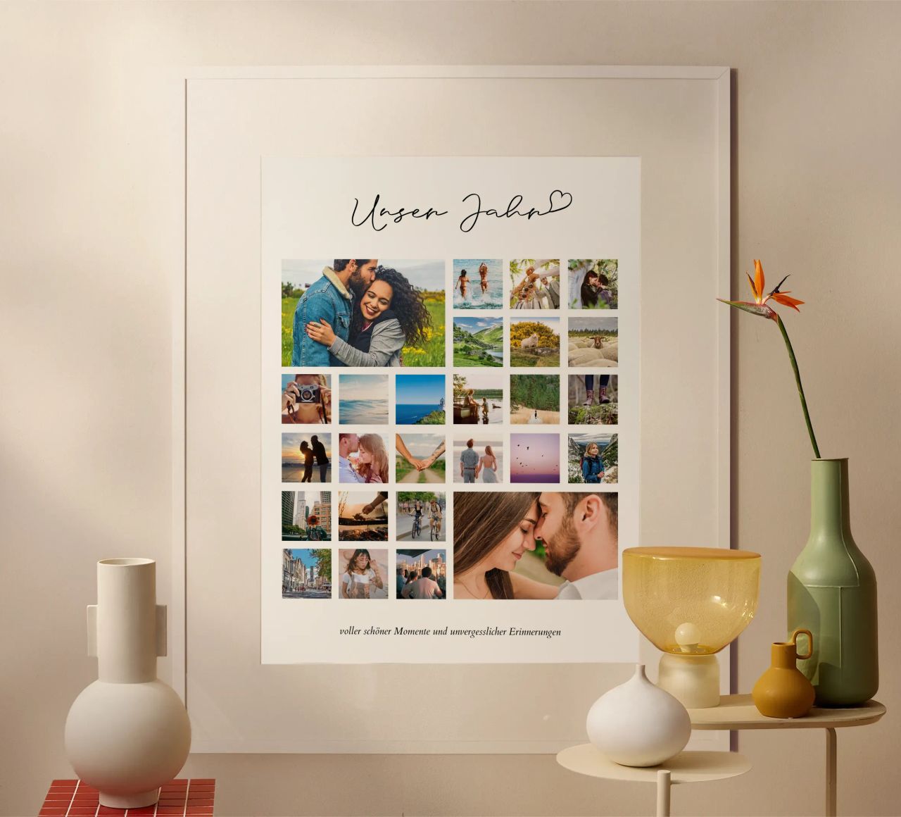 Unser Jahr | Fotocollage Poster von Bildschön | Fotocollagen