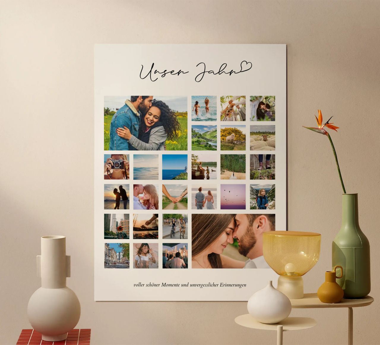 Unser Jahr | Fotocollage Poster von Bildschön | Fotocollagen
