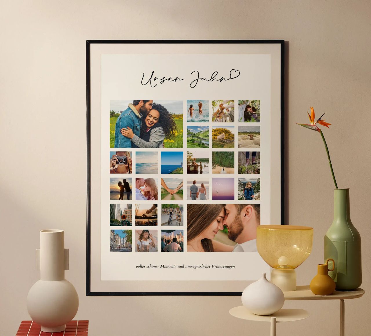 Unser Jahr | Fotocollage Poster von Bildschön | Fotocollagen