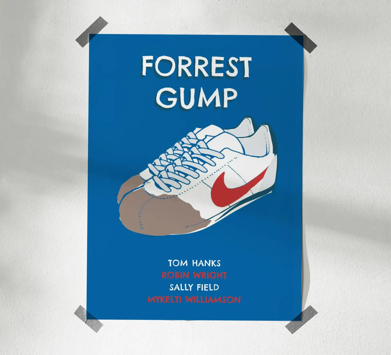 Gump sneakers poster con telaio in alluminio da 2toastdesign
