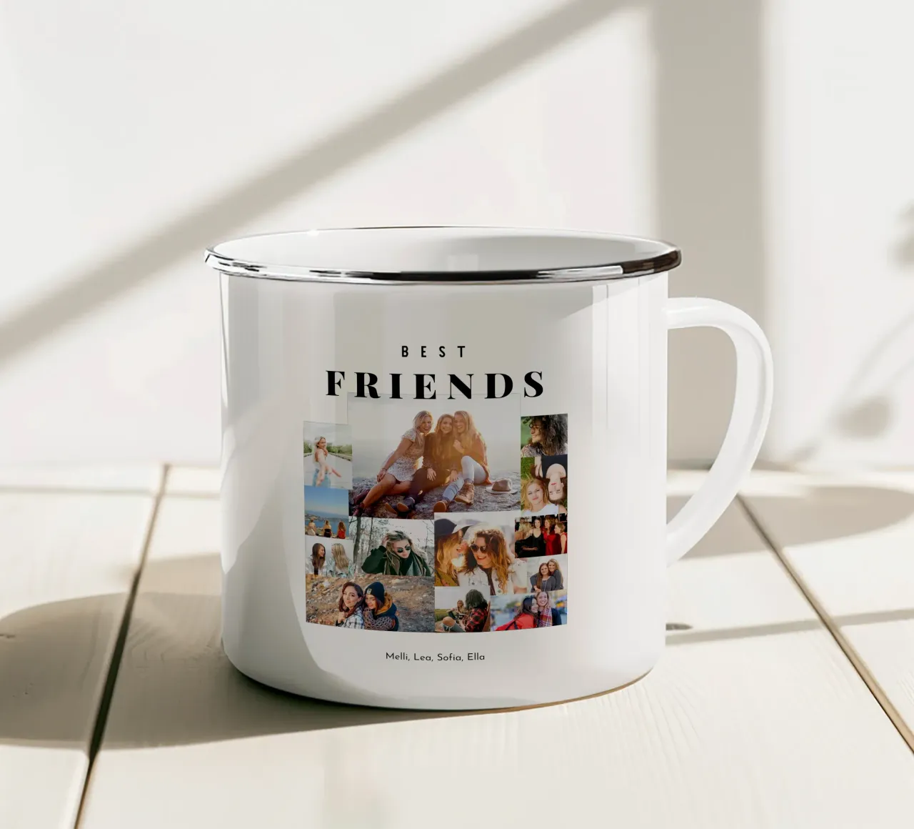 Best Friends tazza in smalto da Bildschön | Fotocollagen
