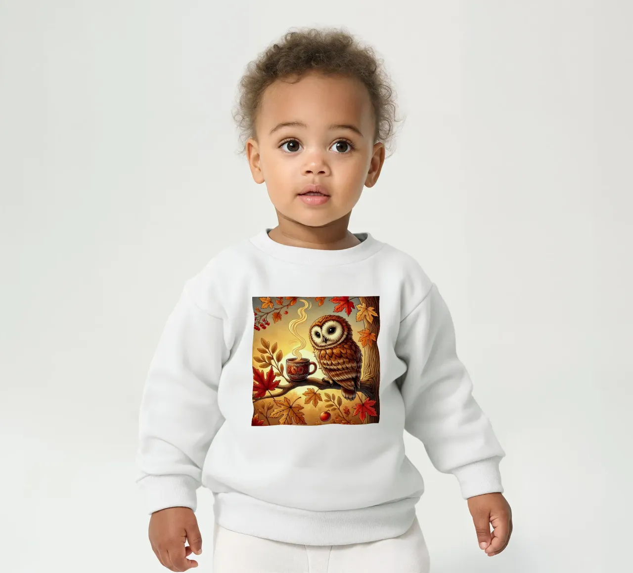 Gufo d'autunno Serenity felpa neonato da FluffyToons