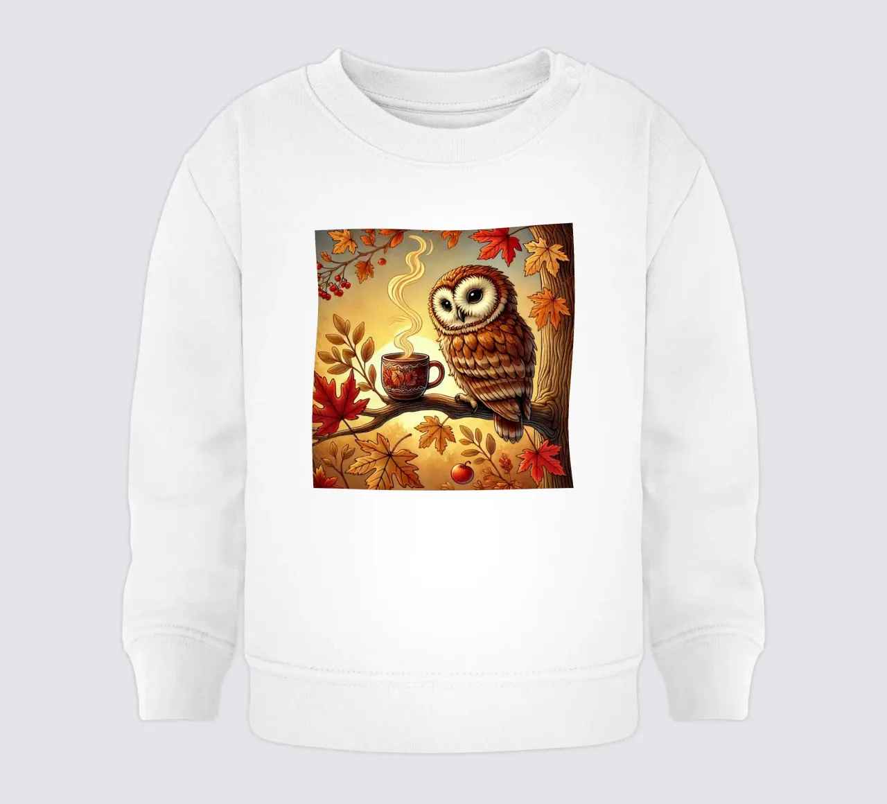 Gufo d'autunno Serenity felpa neonato da FluffyToons
