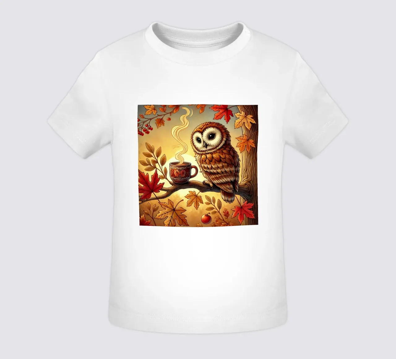 Gufo d'autunno Serenity maglietta neonato da FluffyToons