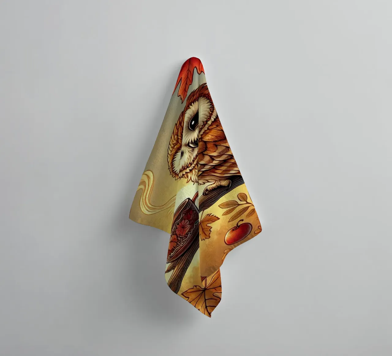 Gufo d'autunno Serenity asciugamano da bagno da FluffyToons