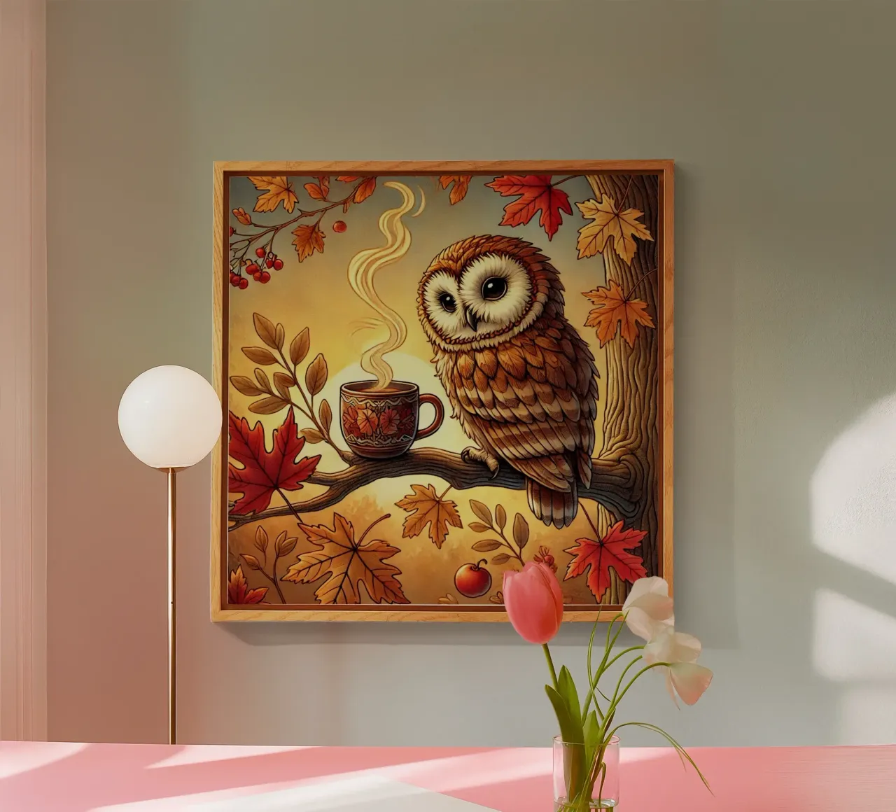 Gufo d'autunno Serenity plexiglass da FluffyToons