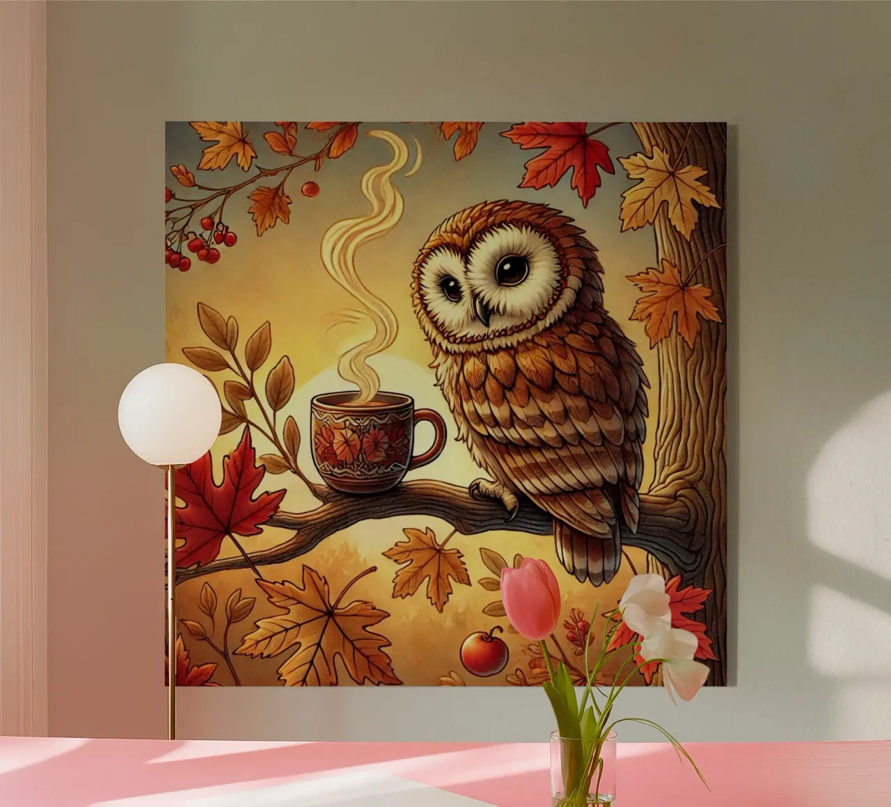 Gufo d'autunno Serenity plexiglass da FluffyToons